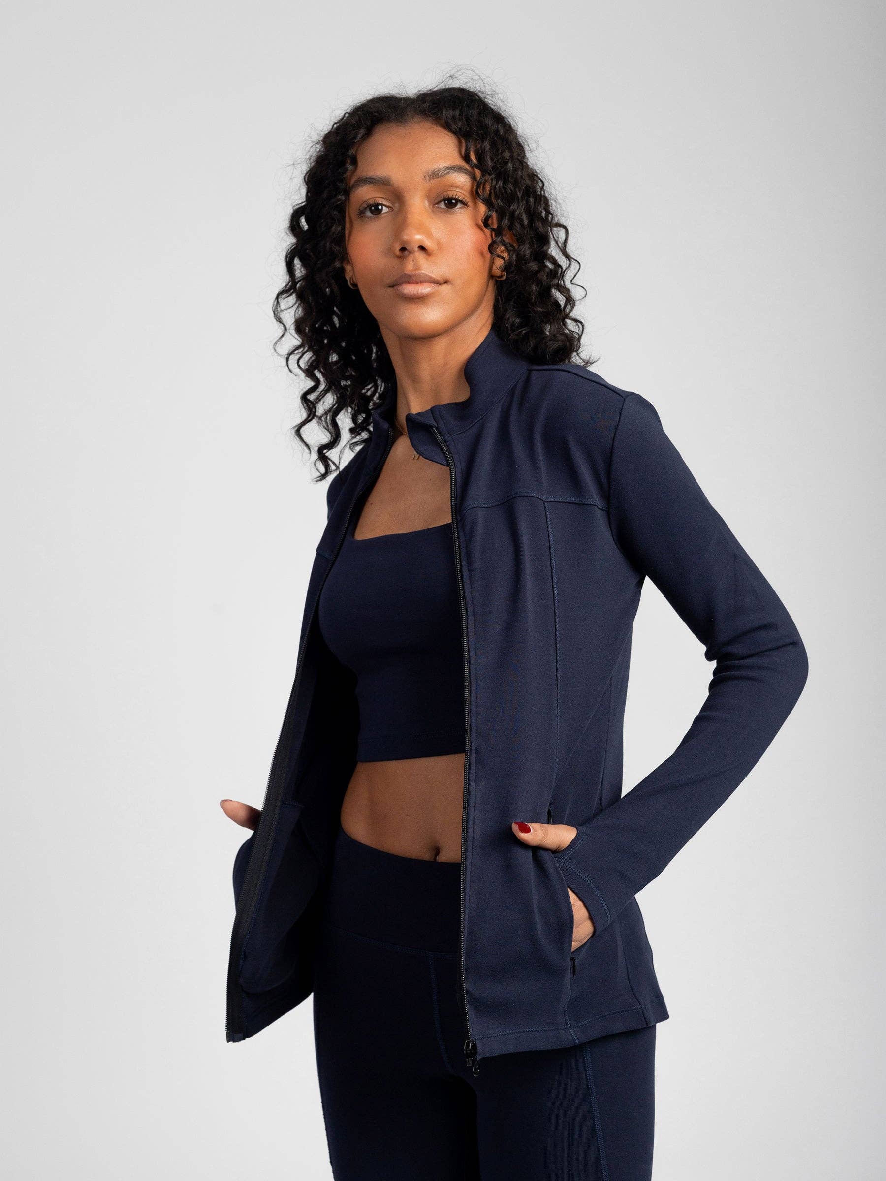 Happy Earth - Wholesale Athletic Jacket - Women's - PlantTec™ Organic Contour Jacket | Ocean4