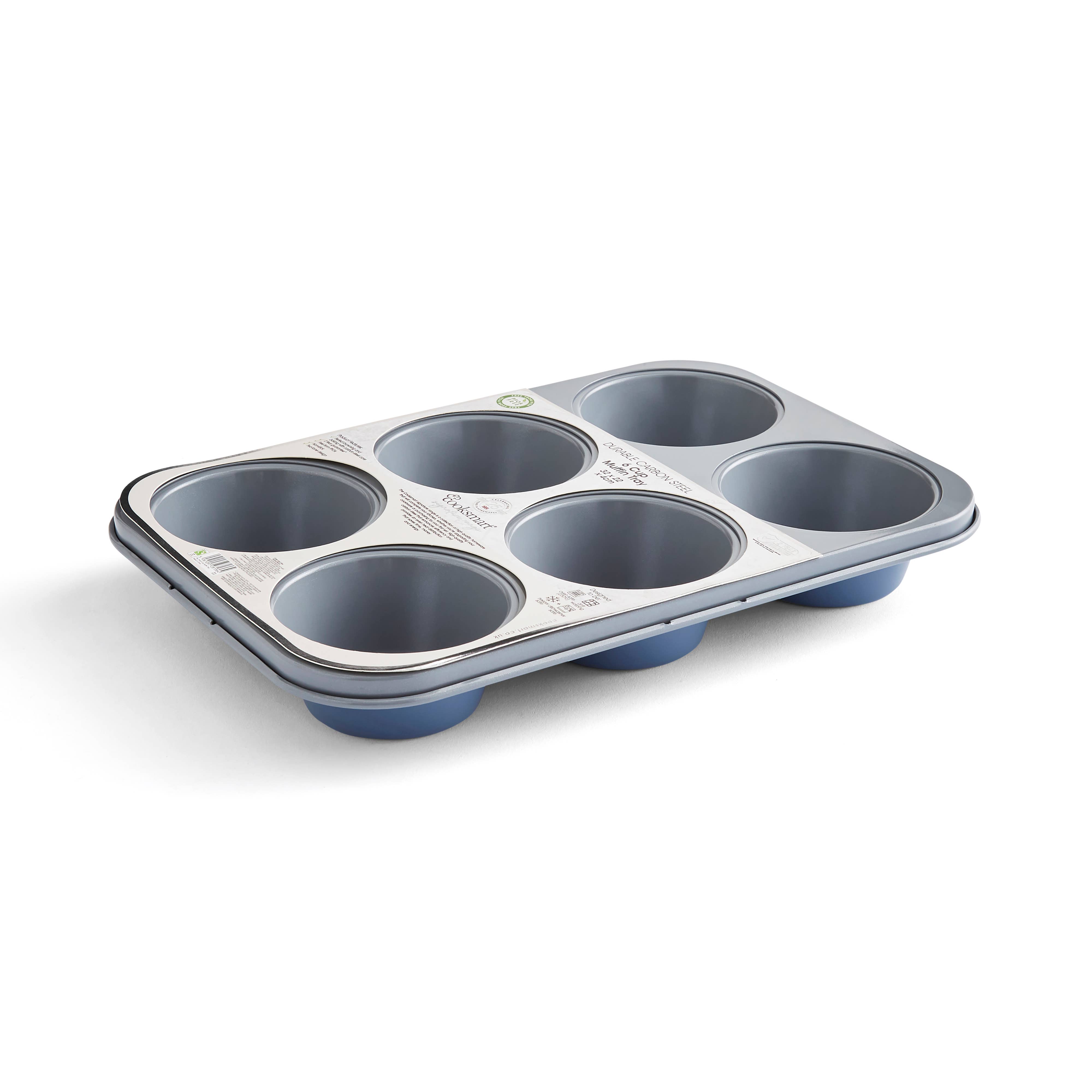 Cooksmart - Wholesale Cupcake/Muffin Pan - Two Tone 6 Cup Muffin Tray0