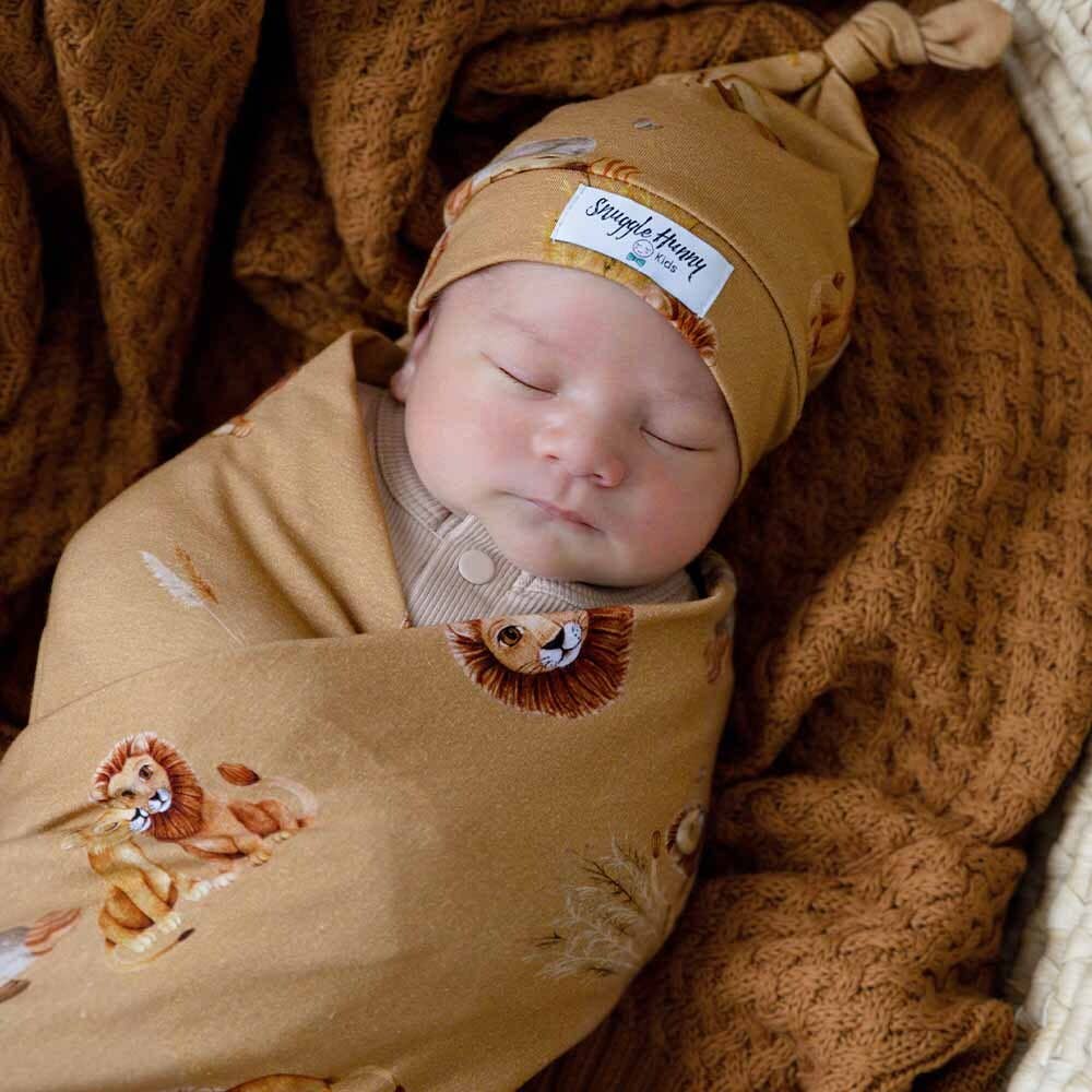 Snuggle Hunny - Wholesale Swaddle Set - Baby - Roar Baby Jersey Wrap & Beanie Set8
