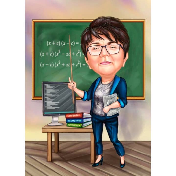 CARICATURA PER INSEGNANTE per la vendita all'ingrosso da parte di Caricature4You