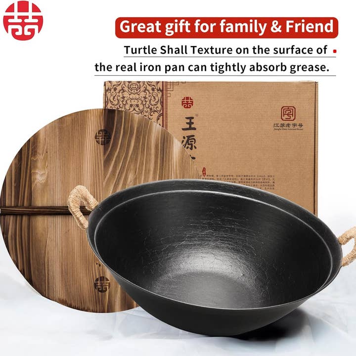 WYJ - Wholesale Cooking Pot - WANGYUANJI Handmade Cast Iron Wok with Dual Handle5