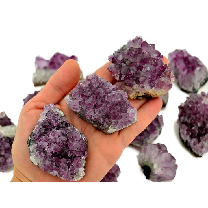 Kaia & Crystals - Wholesale Spiritual Stone/Crystal - Druzy Amethyst (Brazil) AA+ Quality 1 Kg Lot (10-12 Pcs)1