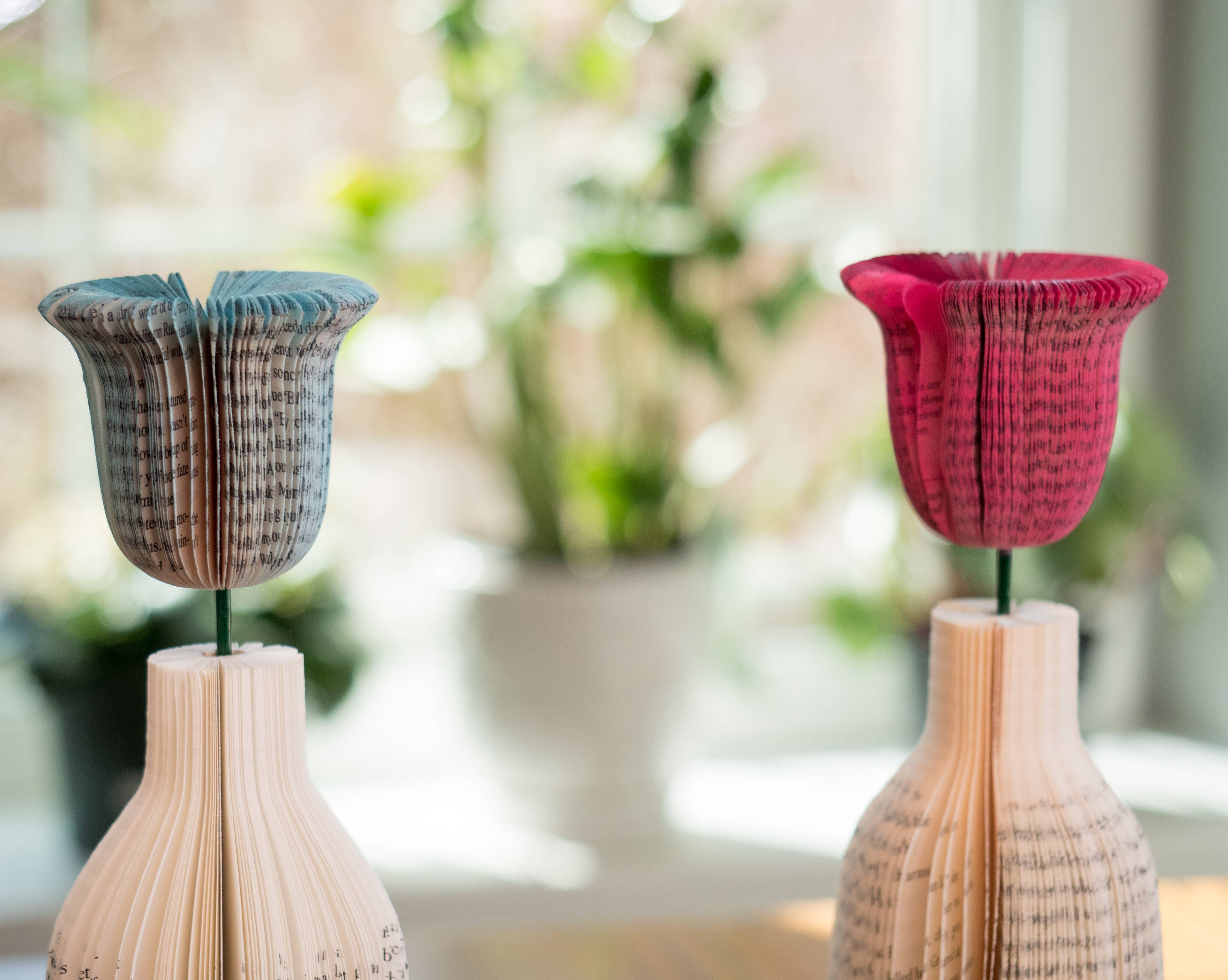 Root To Vine - Wholesale Artificial Flowers - Book Flower Vase-Handmade Valentines Gift2