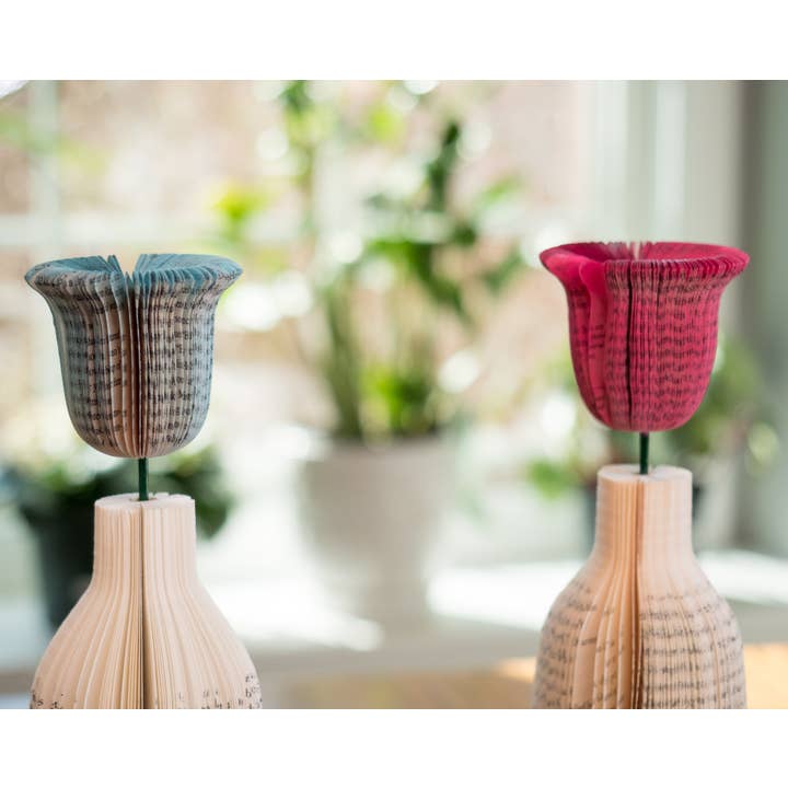 Root To Vine - Wholesale Artificial Flowers - Book Flower Vase-Handmade Valentines Gift2