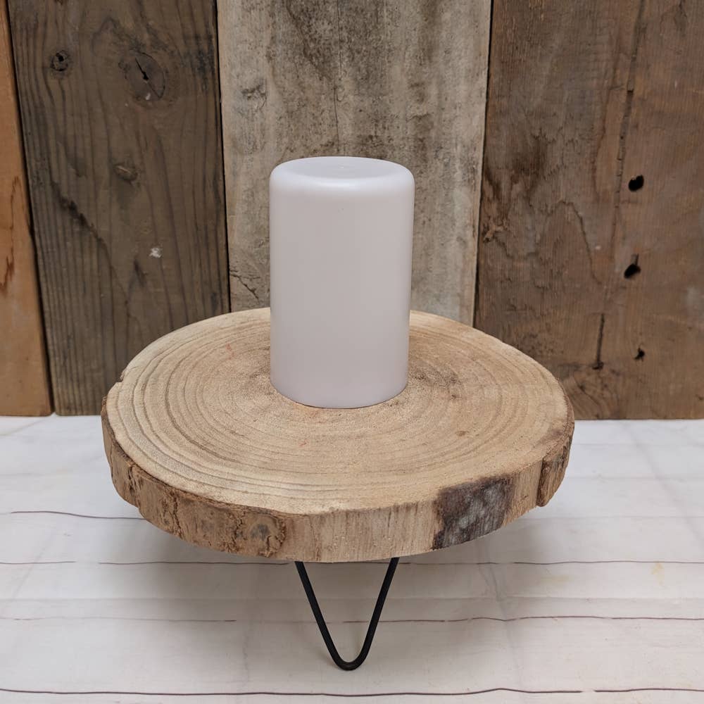 A.T. Imports - Wholesale Flameless Candle - Amber LED Flame Illusion Timer Pillar Candle 4.5"1