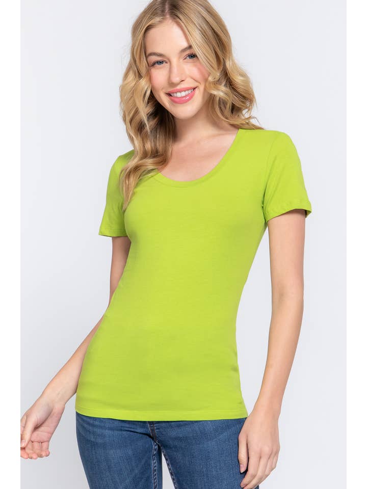 42POPS - Wholesale T-Shirt - Women's - ...SI-149 Fitted Basic Scoop Neck Tee28