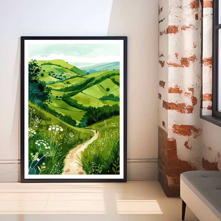 InkNPrintz - Venta al por mayor Ilustración - Póster de viaje de Malvern Hills, Inglaterra3