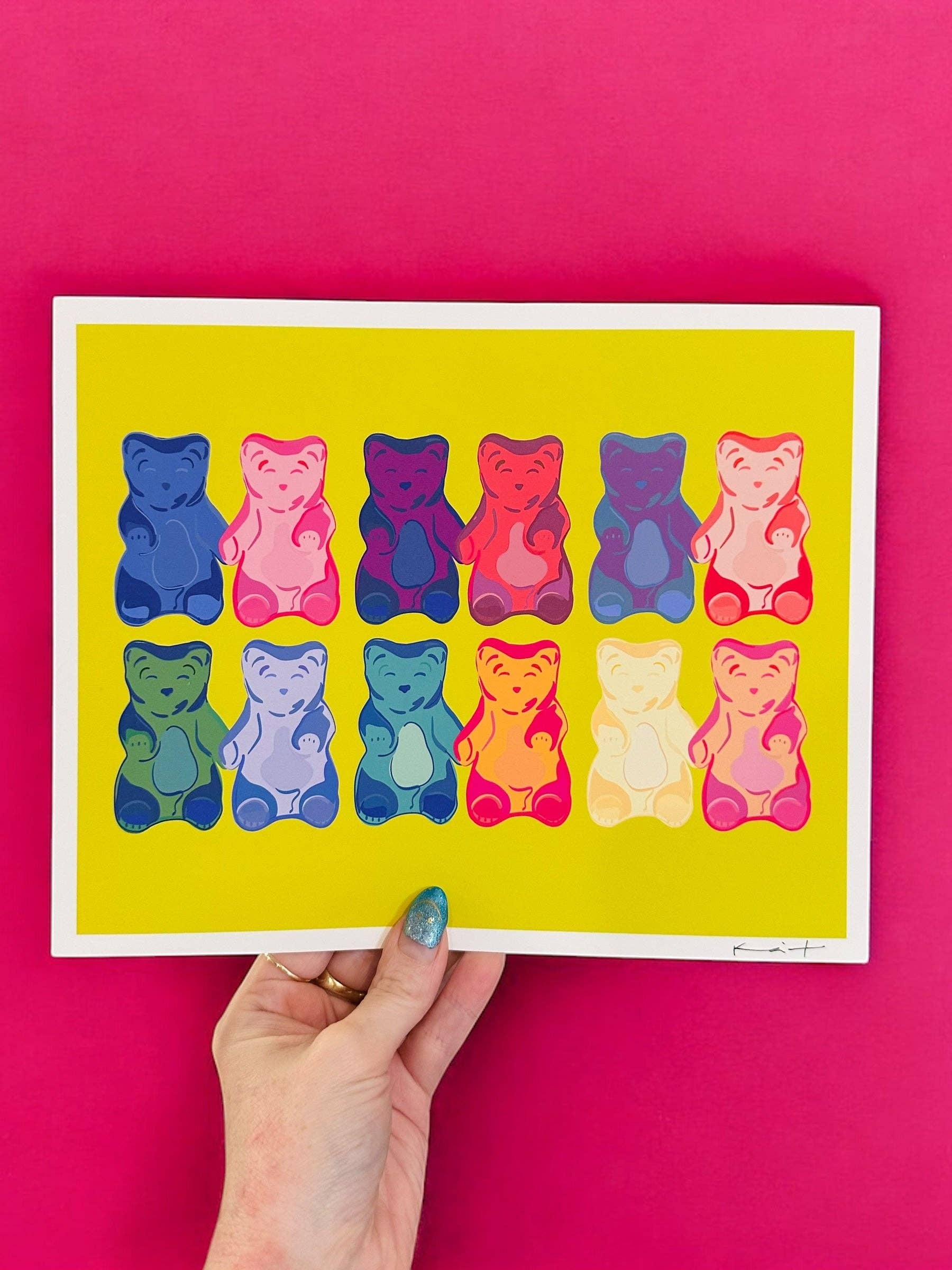 Posse Paper Goods - Wholesale Art Print - Armed and Delicious | Gummy Bears Art Print1