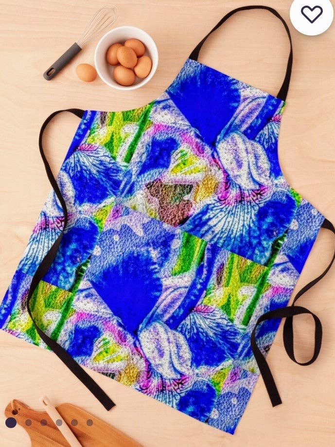 Avental “Íris Azul” por atacado de Lady Barbara Pinson Artist