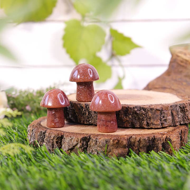 Natures Artifacts Inc - Wholesale Spiritual Stone/Crystal - Red Aventurine Mini Mushroom5