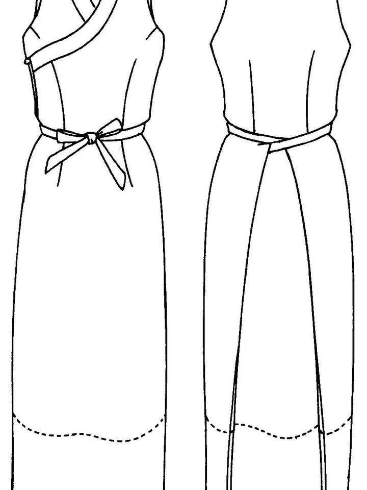 Folkwear - Wholesale Dress - Women's - 131 Tibetan Chupa - Sewing Pattern7