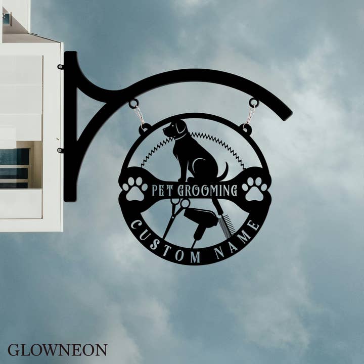 Glow Neon - Wholesale Wall Accent - Personalized Pet Grooming Salon Front Door Wall Hanging Sign1