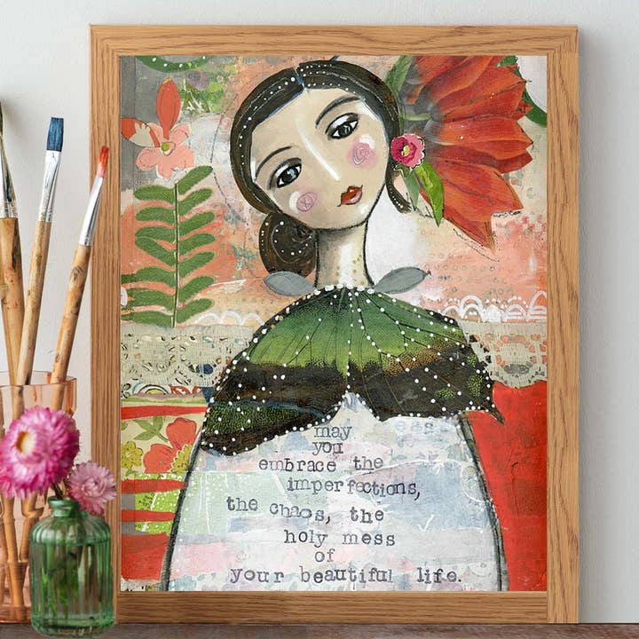 Holy Mess Girl - Print for wholesale by Kelly Rae Roberts