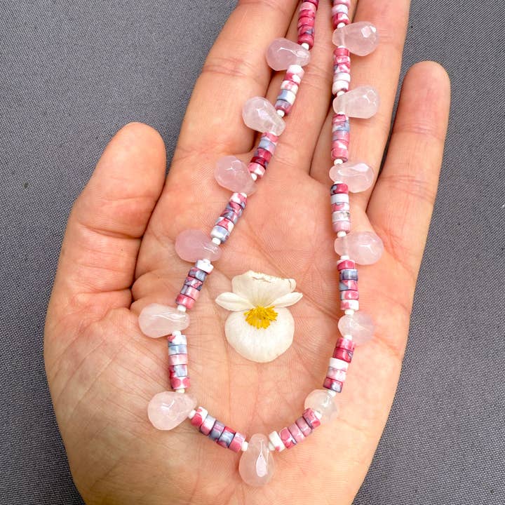 XTRA by Stacey - Wholesale Beaded/Pearl Necklace - The Pink Tide Necklace1