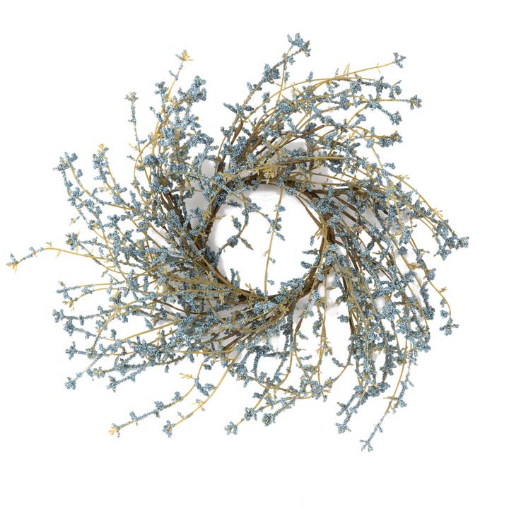 12" Small Gray Wildflower Candle Ring for wholesale by Blossom Bucket & Crossroads Home