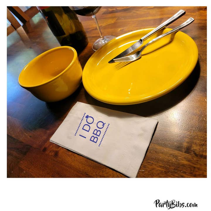 Jeg laver BBQ Diamond Servietter, pakke med 25, gæst serviet-rektangel for engroshandel hos Party Bibs