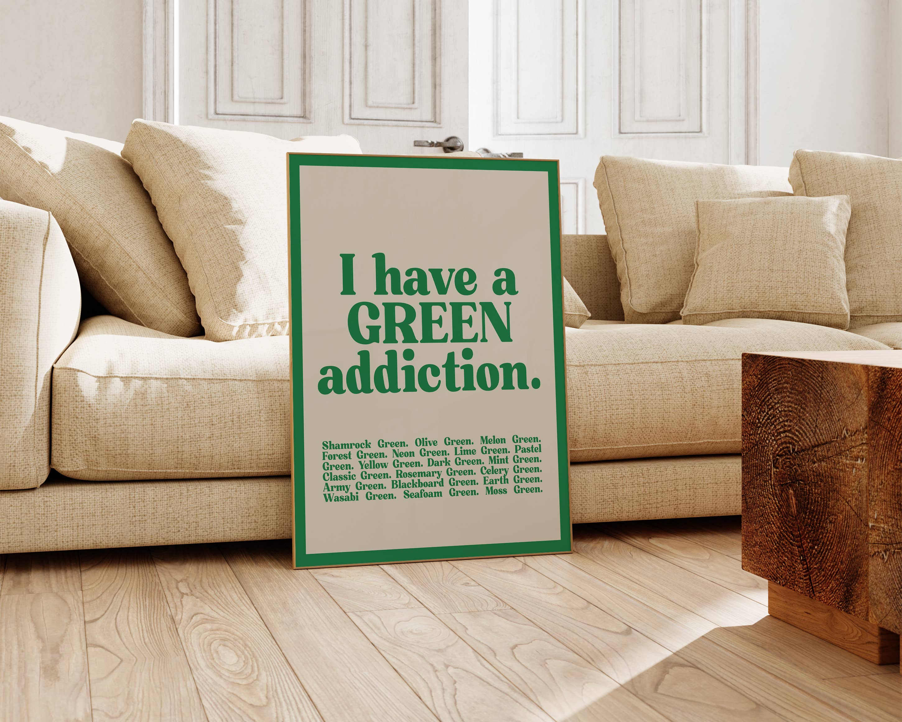 KIKIANDNIM - Wholesale Art Print - I Have A Green Addiction Art Print | St. Patrick's Day Decor2
