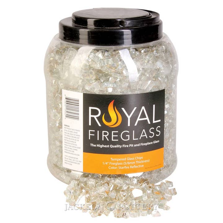 1/4 in. Fireglass in Jar - Starfire Reflective (4 / Case) for wholesale by Jackson Pottery