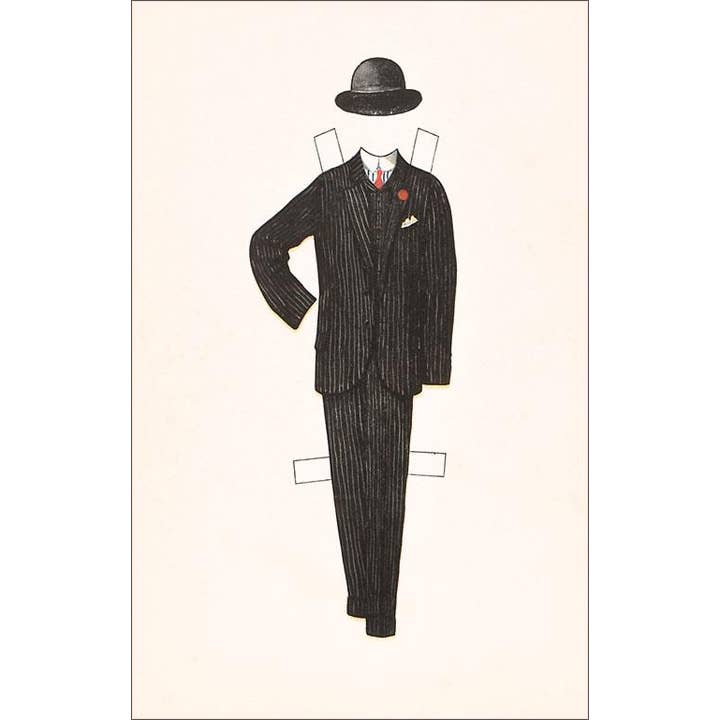 Found Image Press - Vendita all'ingrosso Cartoline - Cartolina FN-381, bambola di carta da uomo, anni '10