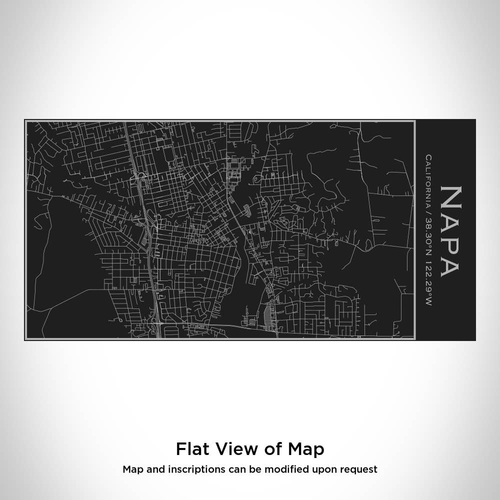JACE.design - Wholesale Water Bottle - Napa CA Map Insulated Bottle in Matte Black1