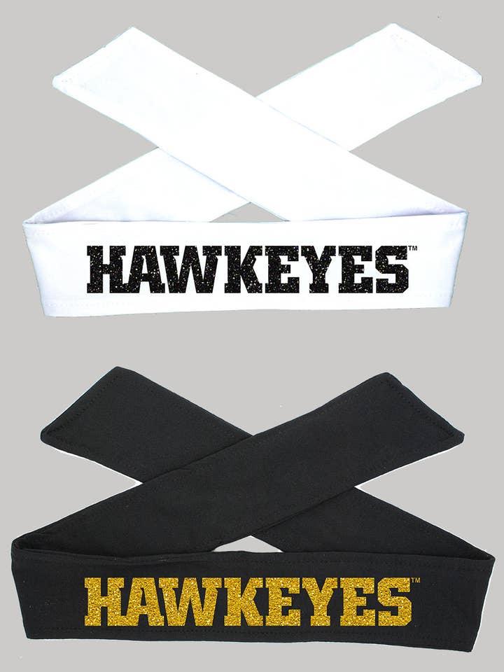 Bandeau Iowa HAWKEYES - Noir ou Blanc pour la vente par Fan Star Jewelry
