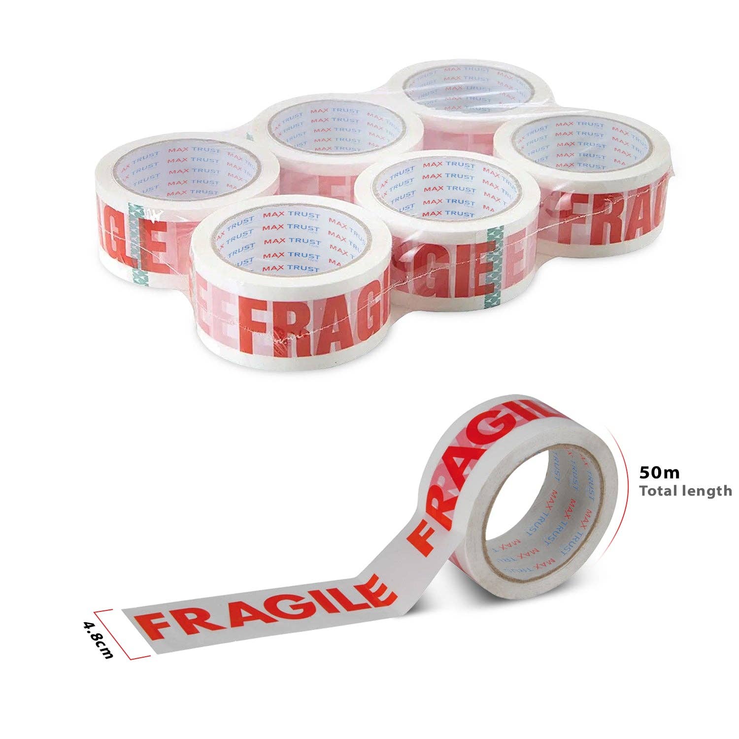 Ledsone – wholesale Tape – Strong Packaging Tape Fragile-Self Adhesive Tape Rolls~52142