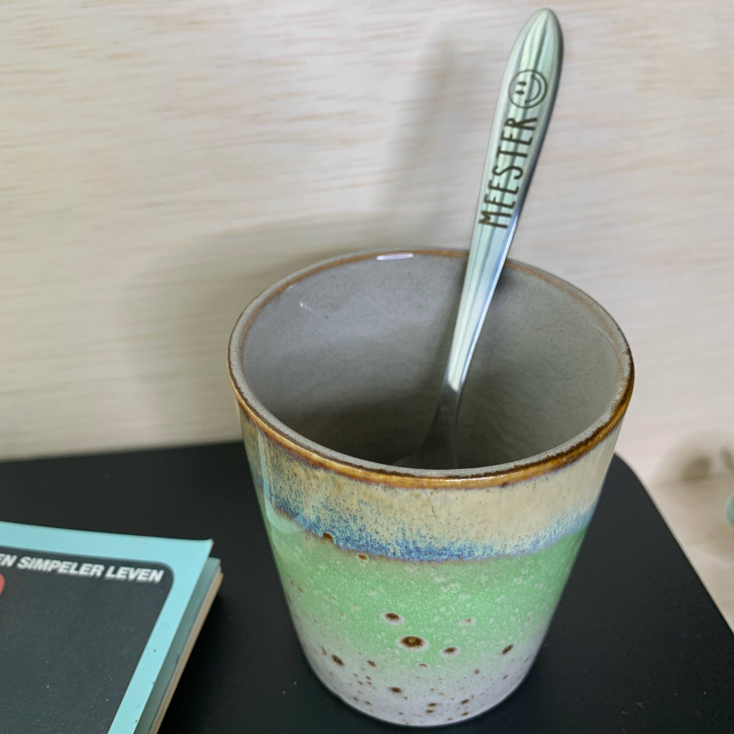 Sproetiz - Wholesale Keukenlepel - lepeltje met tekst - meester - smiley1