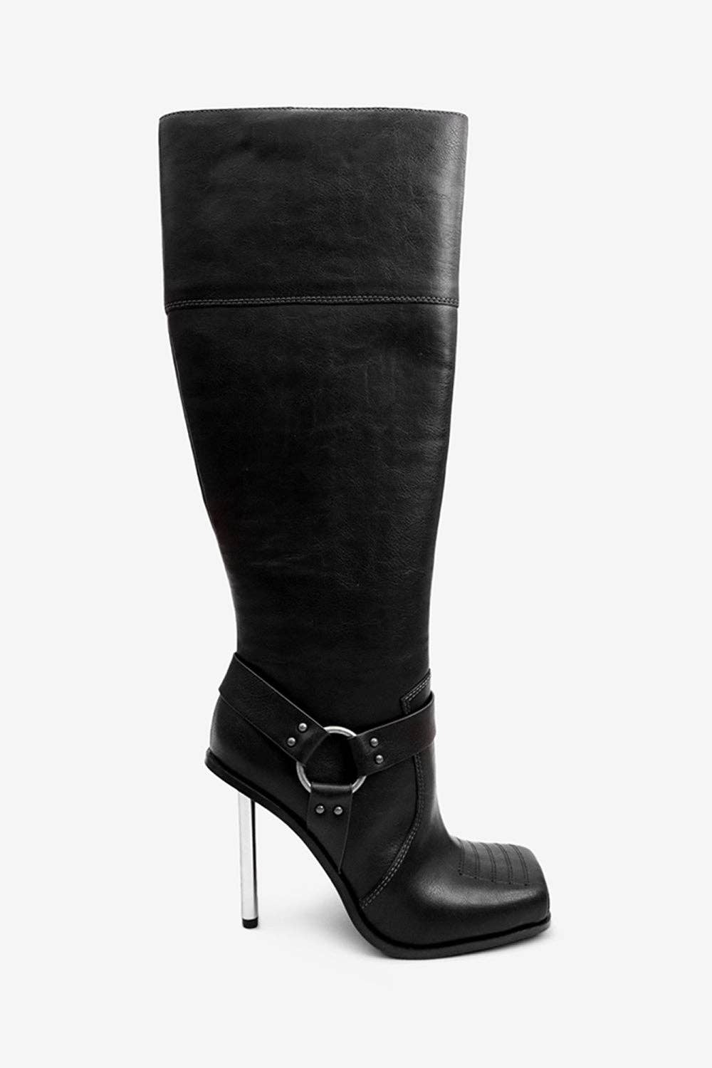 Lemonade Shoes – Engroshandel Støvler - Dame – ELLERY - Slanke Stiletto Knæhøje Støvler med Metalliske Accenter0