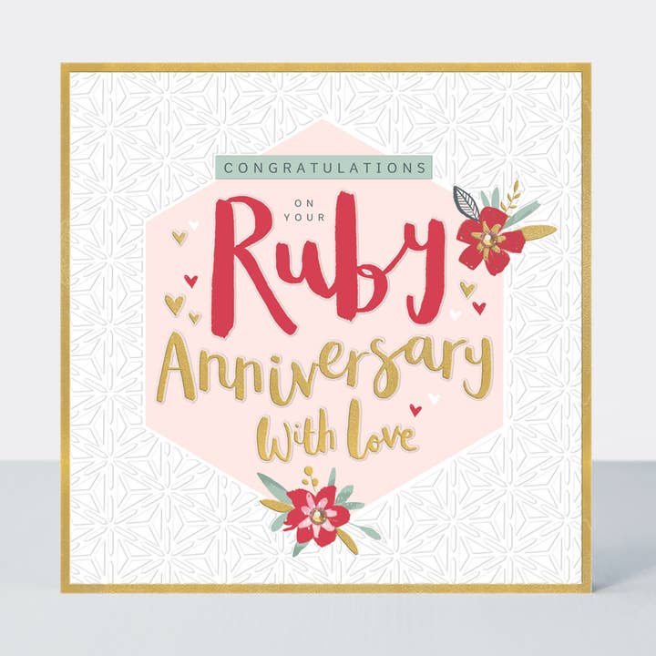 Peony - Ruby Anniversary for wholesale by Rachel Ellen Designs