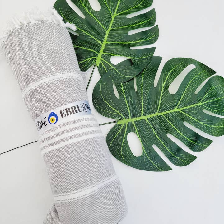 Lättburen Snabbtorkande Handduk, Äkta Turkisk Handduk - Grå för wholesale av EBRU Home