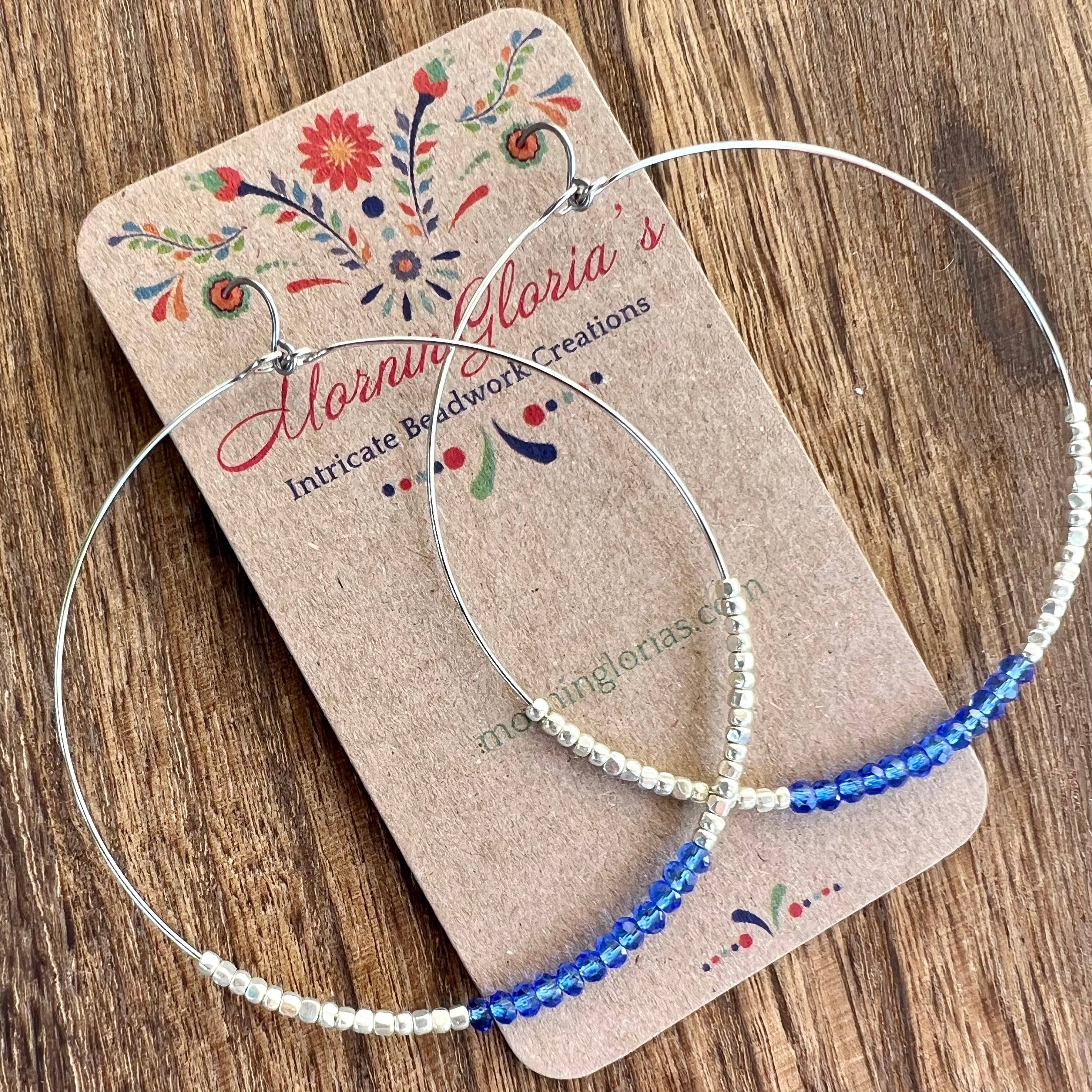 MorninGloria's - Wholesale Hoop Earrings - Crystal Beaded Hoop Earrings14