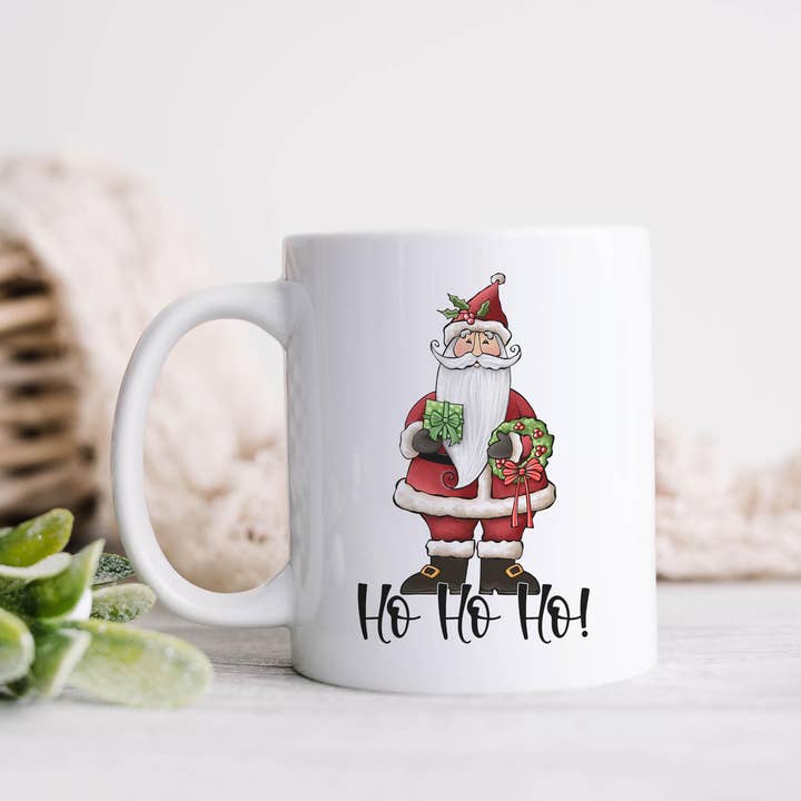 Ho Ho Ho jul Santa Keramisk for engroshandel hos Heart & Willow Prints