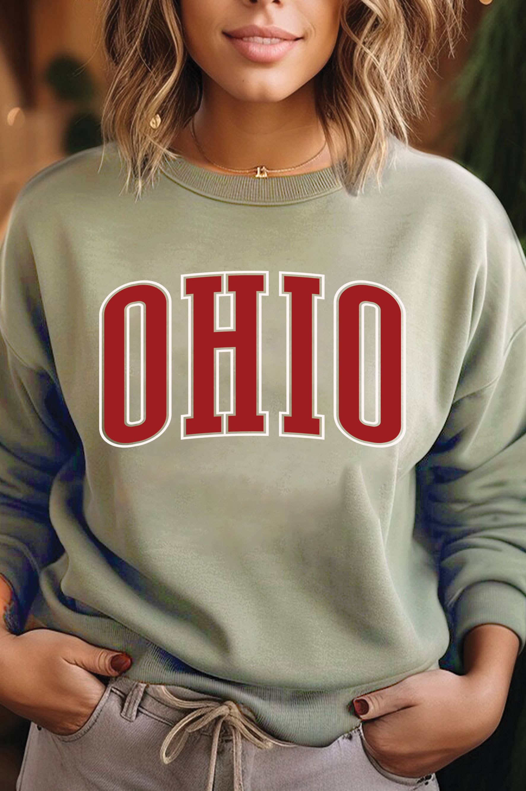 Rustee Clothing - Wholesale Grafisch sweatshirt - Dames - GEBORSTELDE SWEATSHIRTS MET POFPRINT UIT OHIO4