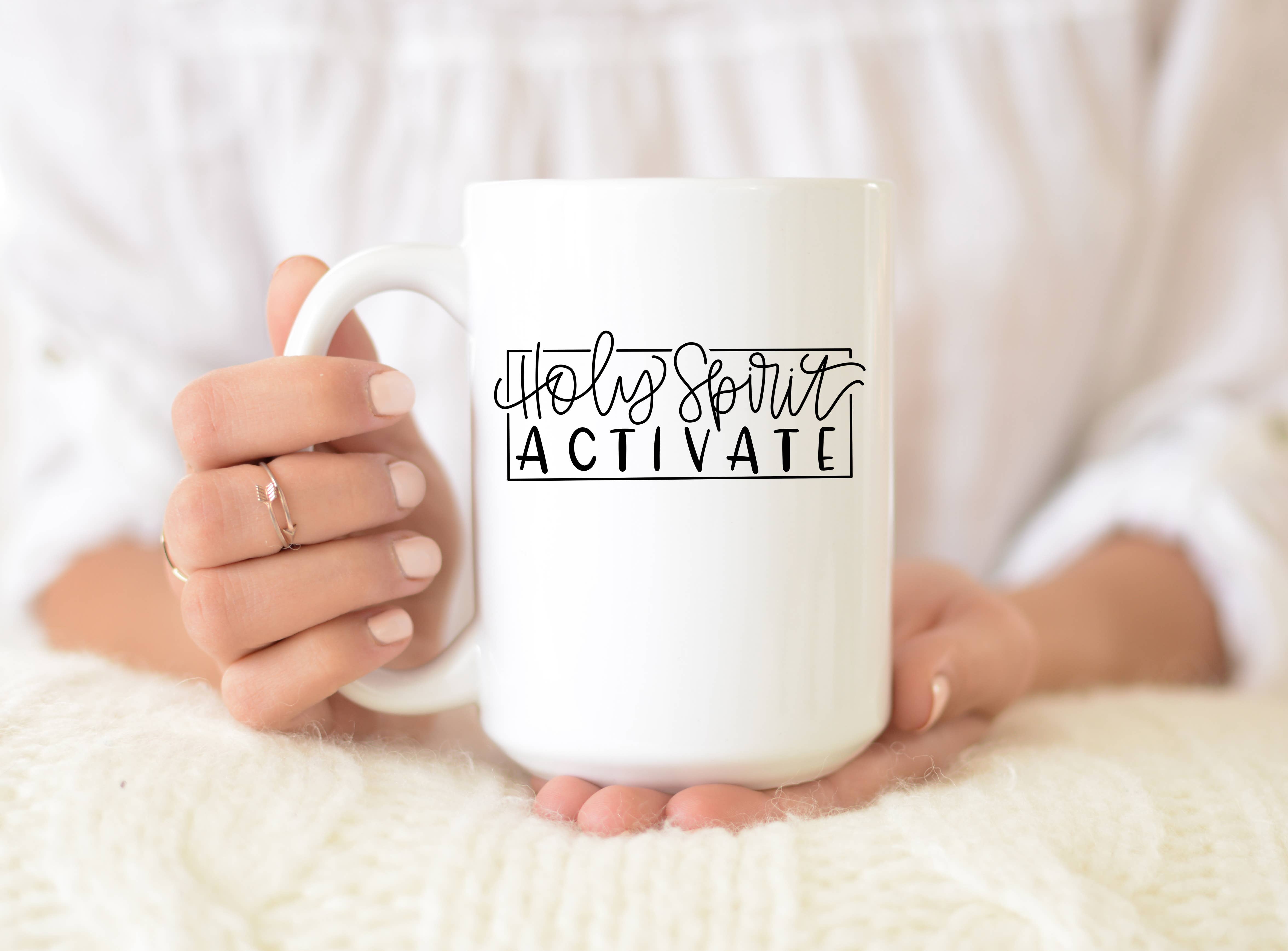 From Us To You Co. Handmade Goods - Wholesale Koffiemok - Heilige Geest activeren (MEERDERE STIJLEN) Christelijk motiverend