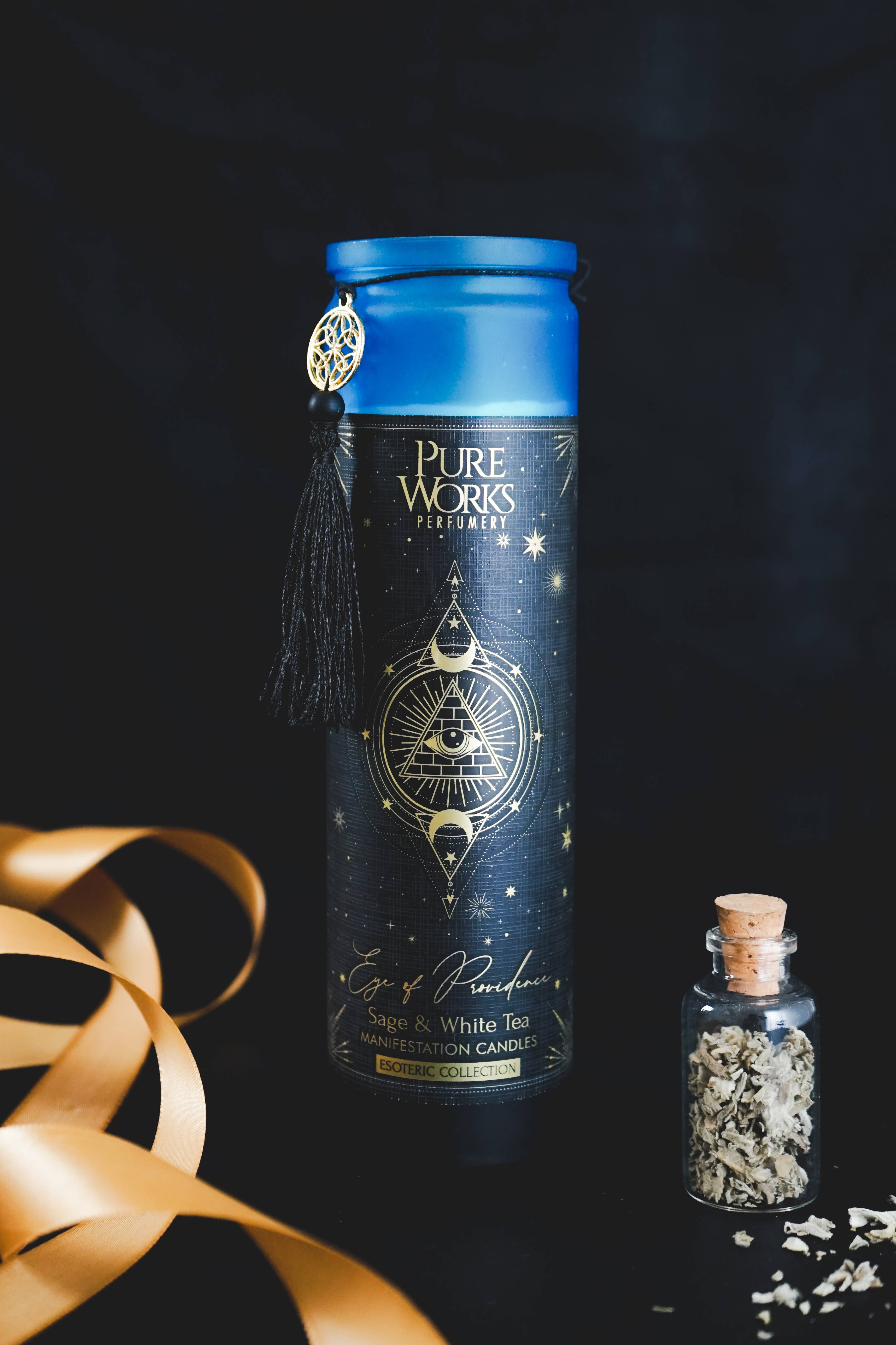 R. Expo/Song of India - Wholesale Votive Candle - Esoteric- Eye of Providence Tall Candle1