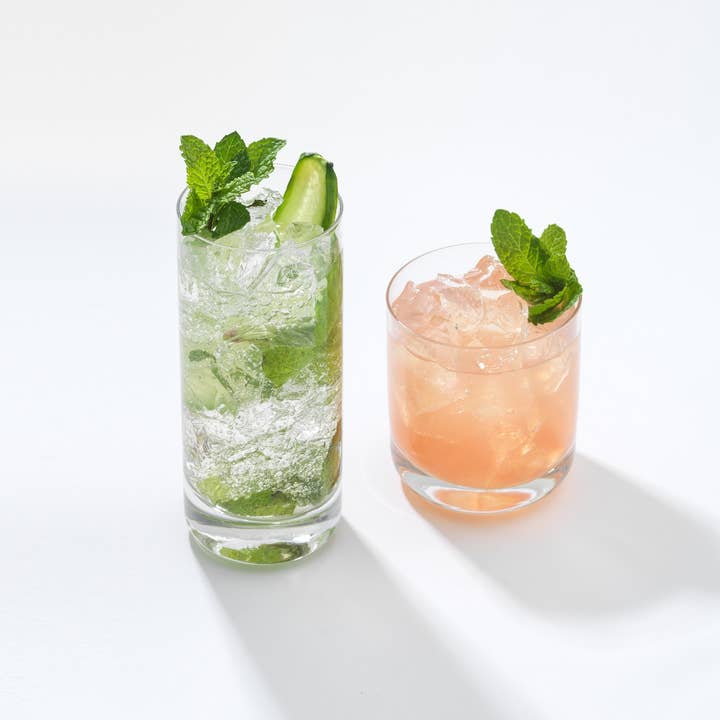 JoyJolt - Wholesale Cocktail/Liquor Glass - Faye Outdoor Everyday Drinking Glasses, Set of 6 Glass Cups