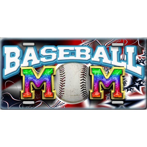 Plaque d'immatriculation maman baseball pour la vente par Make It Yours