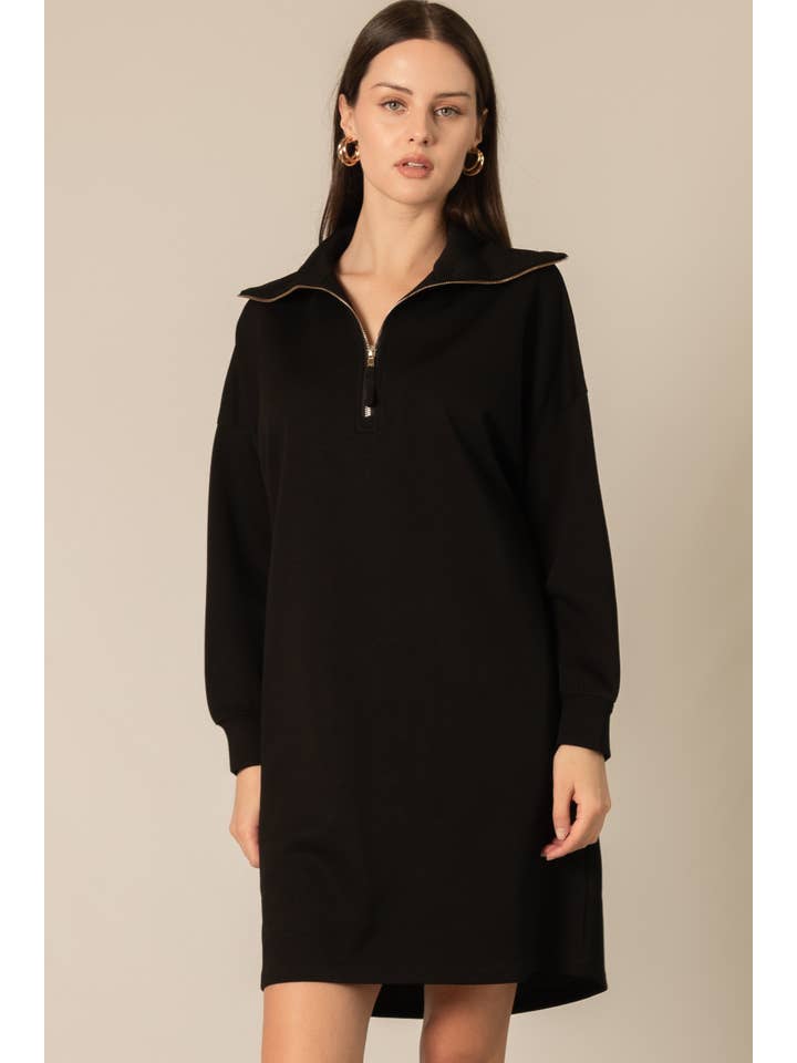 P. CILL – wholesale Klänning - Dam – P. CILL Smör Modal Kvartalsdragkedja Långärmad Klänning5