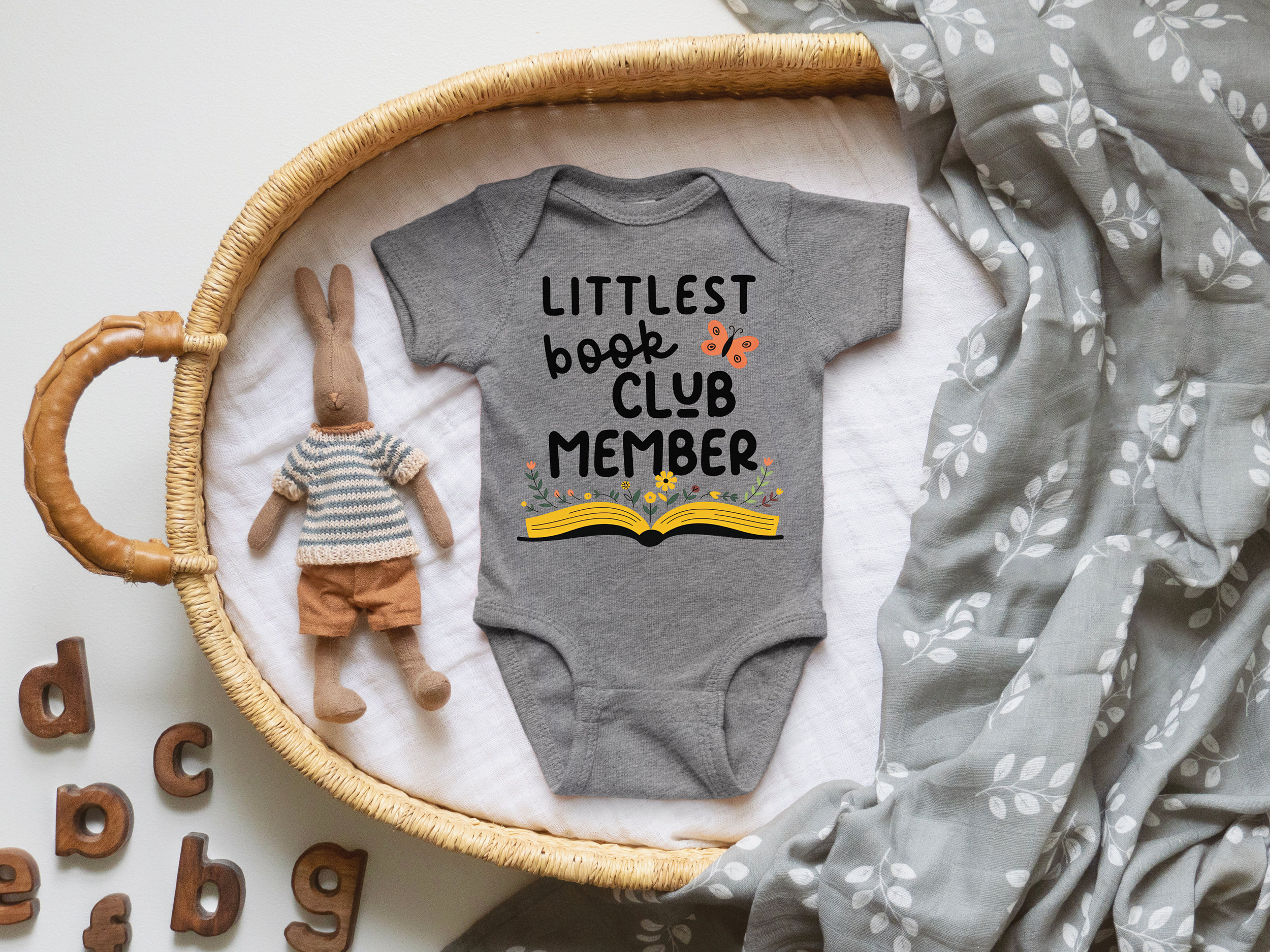 Keen Bee Studio - Wholesale Bodysuit (Non-Footed) - Baby - Littelest Book Club Member Nerdy Baby Onesie©0