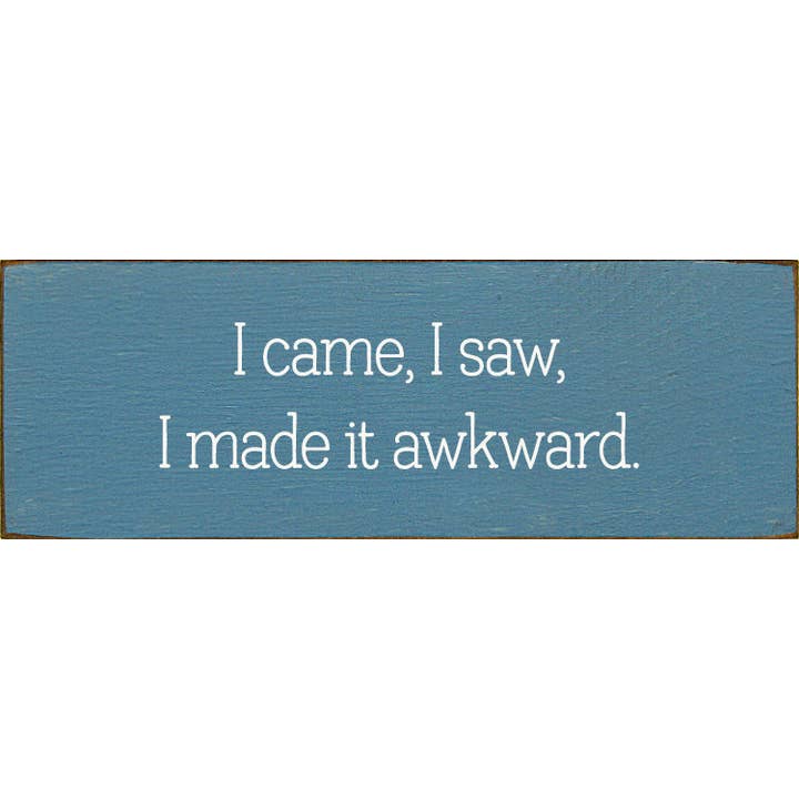 SAWDUST CITY - Wholesale Sign - I came, I saw, I made it awkward.3