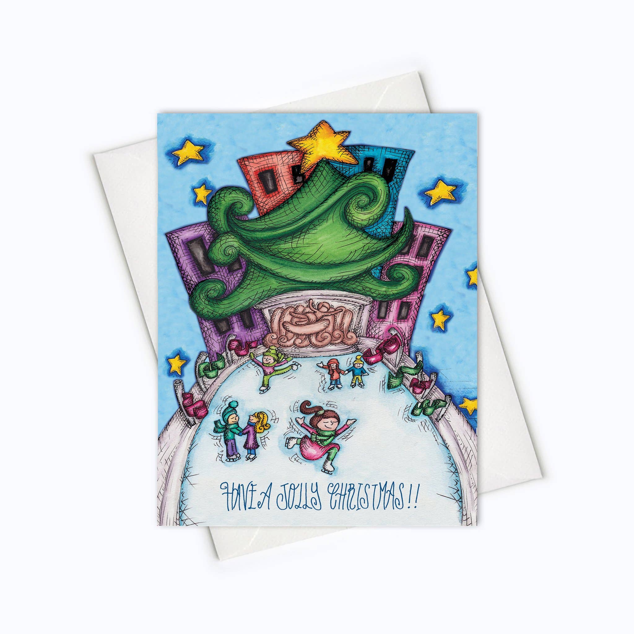 About A Cloud Stationery & Gifts - Wholesale Christmas Card - HOLIDAY CARD | Rockefeller Center Holiday Card0