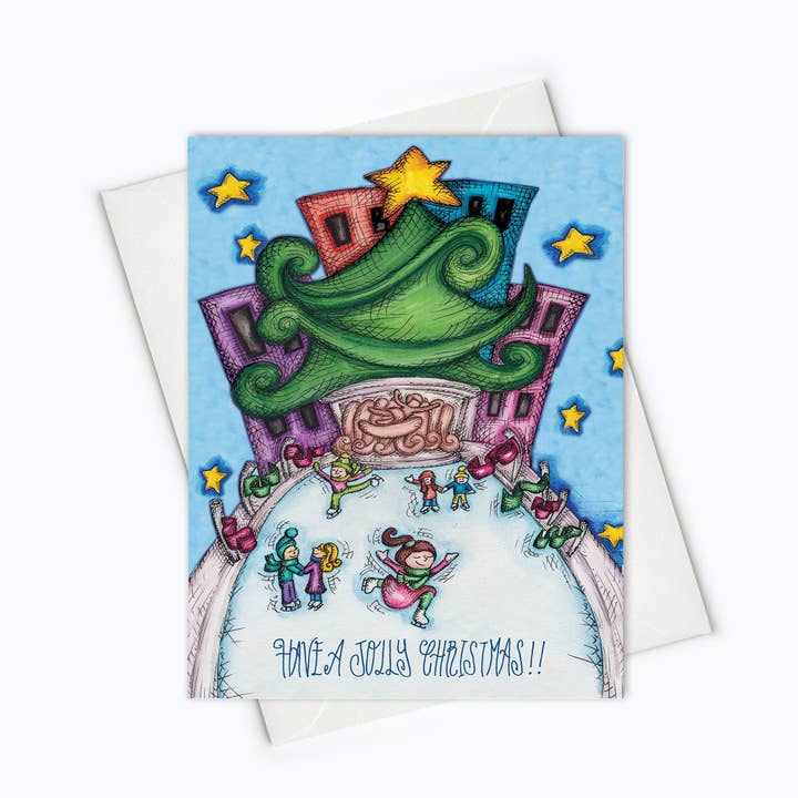 About A Cloud Stationery & Gifts - Wholesale Christmas Card - HOLIDAY CARD | Rockefeller Center Holiday Card0