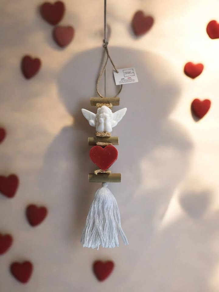 Fläta 1 Tvål Ängel Vit Bergamott 1 Tvål Hjärta Röd Frukt för wholesale av fabrique lomaelle