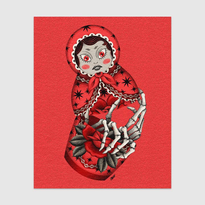 Petal and Bone Print for wholesale by Amanda Marie Bell