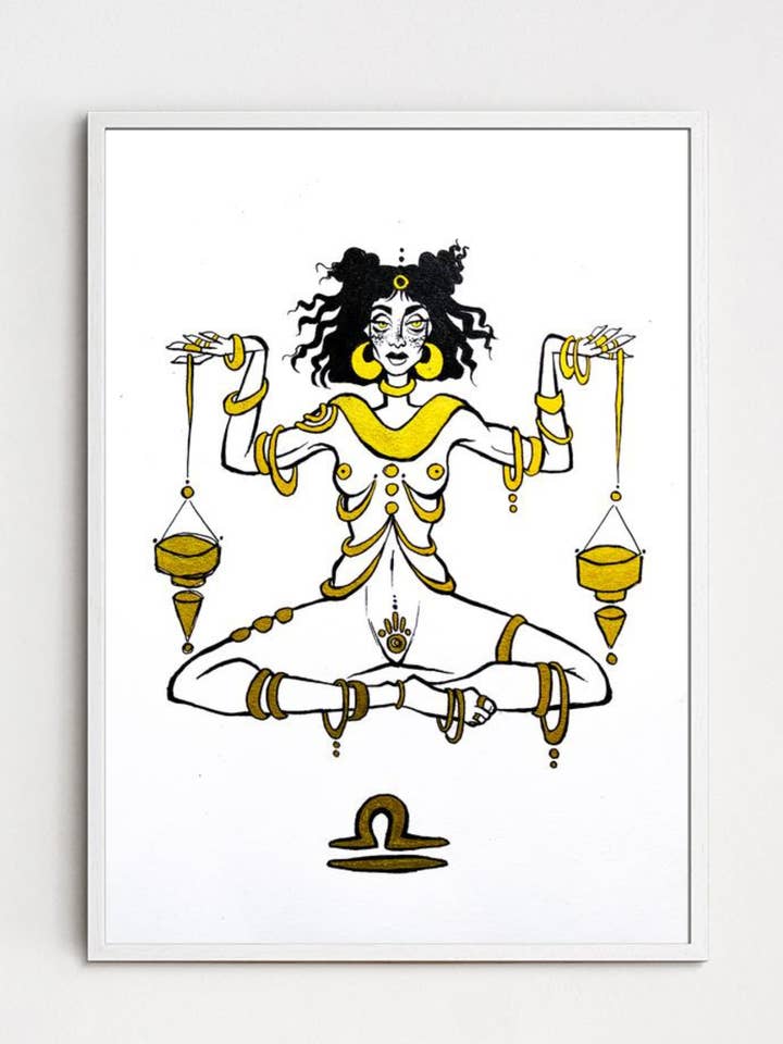 Zodiac-serien (Vågen) - Tryck, konst, illustration, dekoration för wholesale av Claudia Sahuquillo