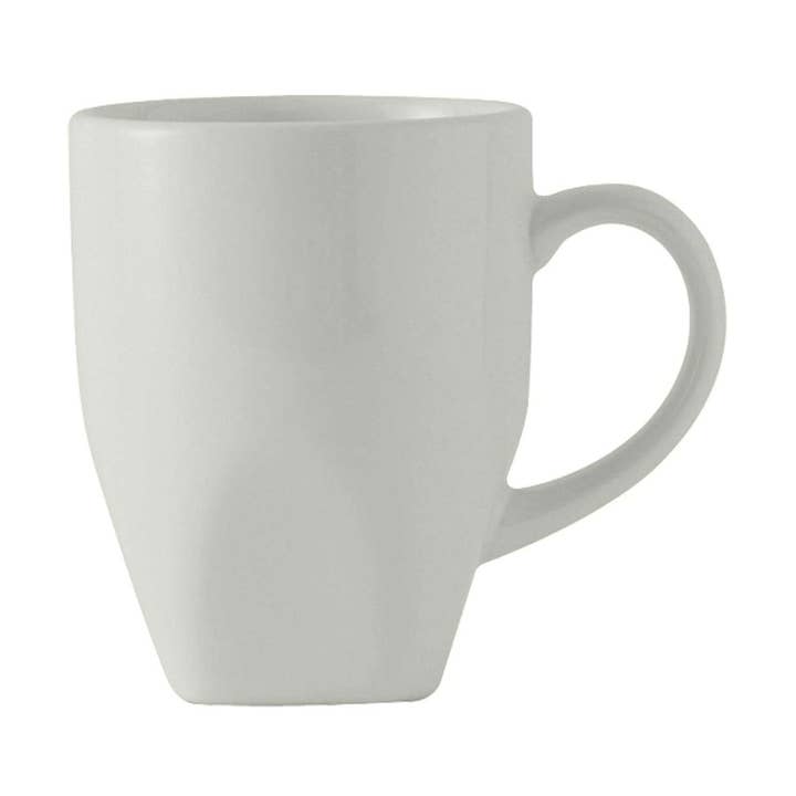 White Ceramic Bistro Mug, 9oz for wholesale on Faire0