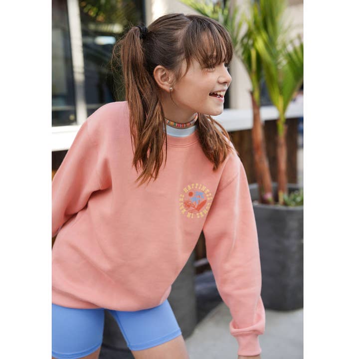 Port 213 - Wholesale Sweatshirt - Kids - Kids Sun & Waves Crewneck Sweatshirt-Rose-Girls, Boys2