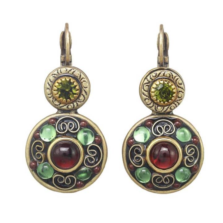 Enchanted Double Circle Oorbellen voor wholesale door Michal Golan Jewelry