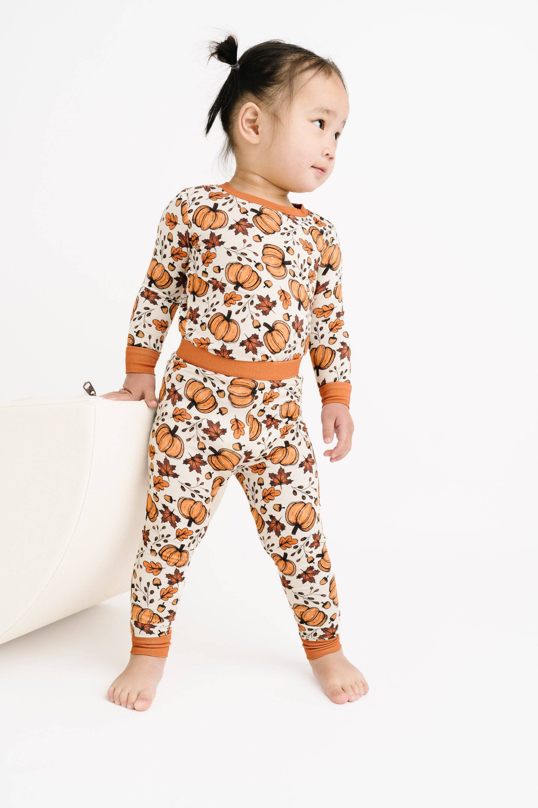 Little One Shop - Wholesale Top & Pant Set - Kids - Pumpkin Harvest Bamboo Set9