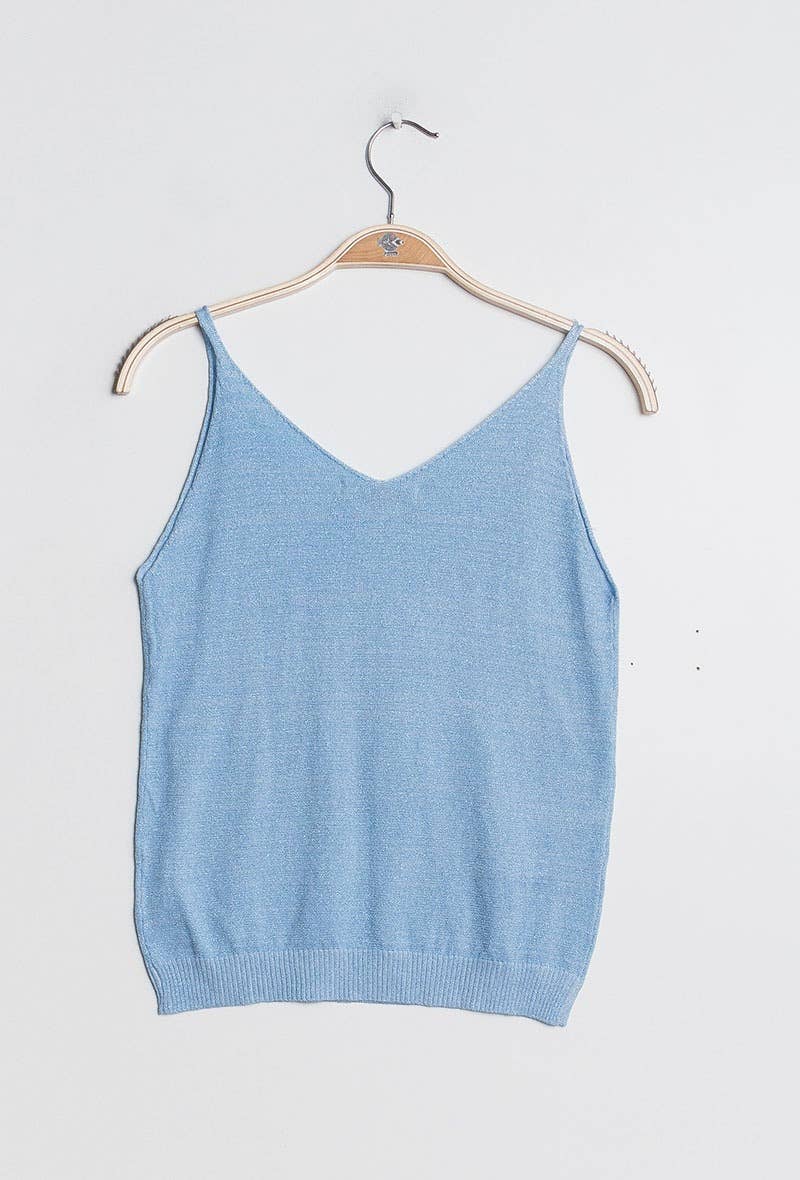 CHOKLATE PARIS - Wholesale Tank Top - Women's - Shiny lurex tank top - 875215